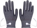 Pair of Conductive Silver Fiber Gloves Grounding Massage Gloves Static Relief Pressure Touch Screen with Includes Grounding Wire