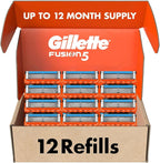 Gillette Fusion5 Mens Razor Blade Refills, 12 Count, Lubrastrip for a More Comfortable Shave