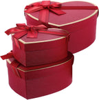 PRETYZOOM Heart Shaped Box Set of 3 for Candy Jewelry Cosmetics Small Party Favor Packaging Wedding Bridal Shower