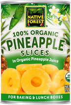 Native Forest Pineapple Slices - Pineapple Canned, Pineapple Organic, Canned Fruit No Sugar Added, Organic Pineapple Juice - 15 Ounce (Pack of 6)