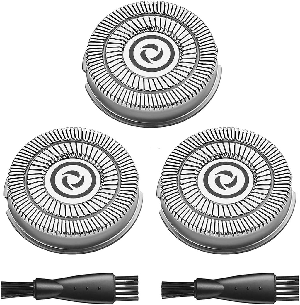 Sweetlf Replacement Blades for SweetLF Electric Razor for Men, 3PCS Sweet LF Replacement Heads for Shaver SWS7105 SWS7105BK, 2 Cleaning Brush