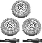 Sweetlf Replacement Blades for SweetLF Electric Razor for Men, 3PCS Sweet LF Replacement Heads for Shaver SWS7105 SWS7105BK, 2 Cleaning Brush