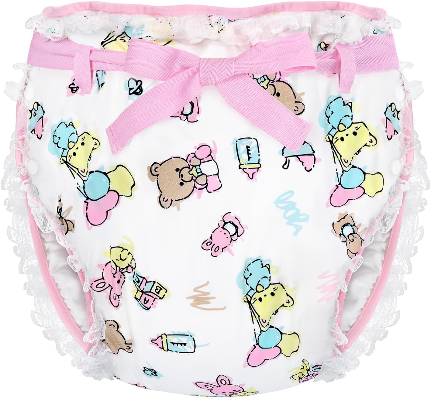 Littleforbig Silky Adult Ribbon Omutsu Diaper Wrap Cover Washable Adjustable Reusable Waterproof - Baby Cuties