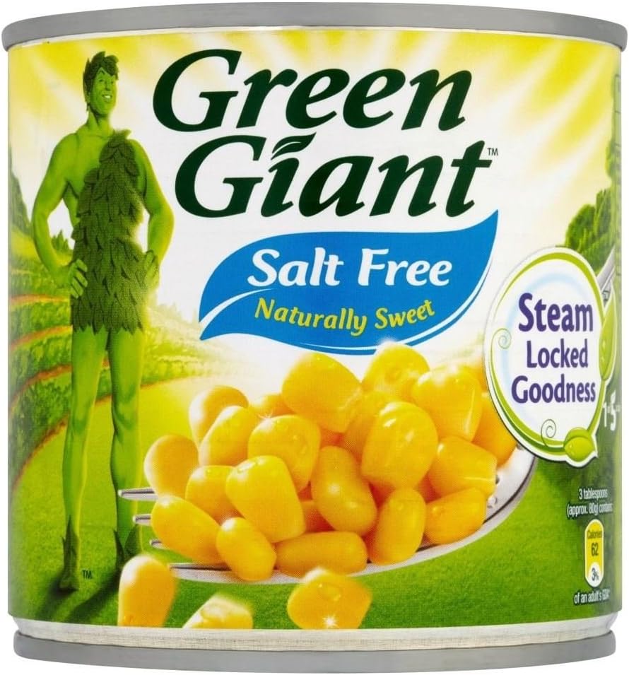 Green Giant Naturally Sweet Sweetcorn No Added Salt or Sugar (340g) - Pack of 2