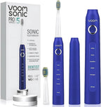 Voom Sonic Pro 5 Series Rechargeable Electronic Toothbrush, Dentist Recommended, Advanced Oral Care, 2 Minute Timer with Quadrant Pacing, 5 Adjustable Speeds, Soft Dupont Nylon Bristles, Blue