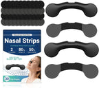 Nasal Strips for Snoring Nose Strips for Breathing Enhanced Respiratory Efficiency Extra Strength Snoring Solution Nasal Dilators for Sleeping Improve Sleep and Exercise Quality - Black, 30 Count
