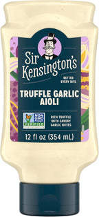 Sir Kensington's Spread & Dressing Truffle Garlic Aioli for Dipping Drizzling & Spreading Non-GMO Certified Humane Keto Gluten Free & Kosher 12 oz