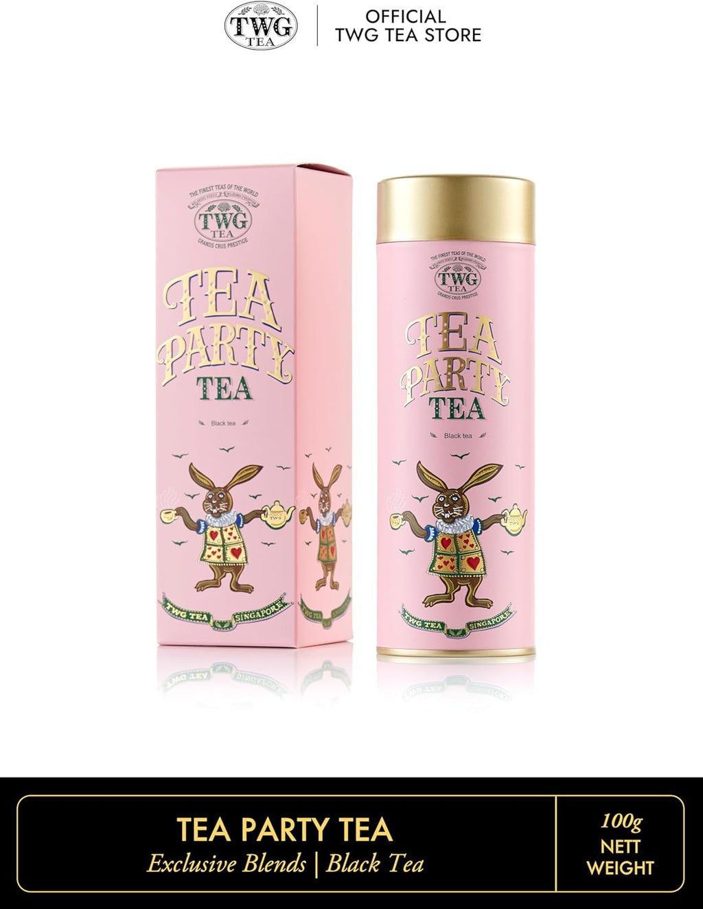 TWG Tea | Tea Party Tea | Black Tea | Marigold & Tropical Fruits | Haute Couture Tin, 100g | Gift Set