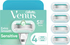 Venus Deluxe Smooth Sensitive Women's Razor Blade Refills, 4 Count, Holiday Gifts for Women