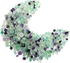 SUNYIK Natural Fluorite Rough Stone,Rhombus Crystal Quartz Point for Tumbling,Cabbing, 0.1-0.3 inch,0.5pound (About 230 gram)