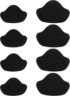 8pcs Shoe Heel Repair, Self-Adhesive Shoe Hole Repair Pads Heel Cushion Grip Inserts Inside Sneaker Protector Patches Kit for Boot Sport Mesh Shoes (Black)