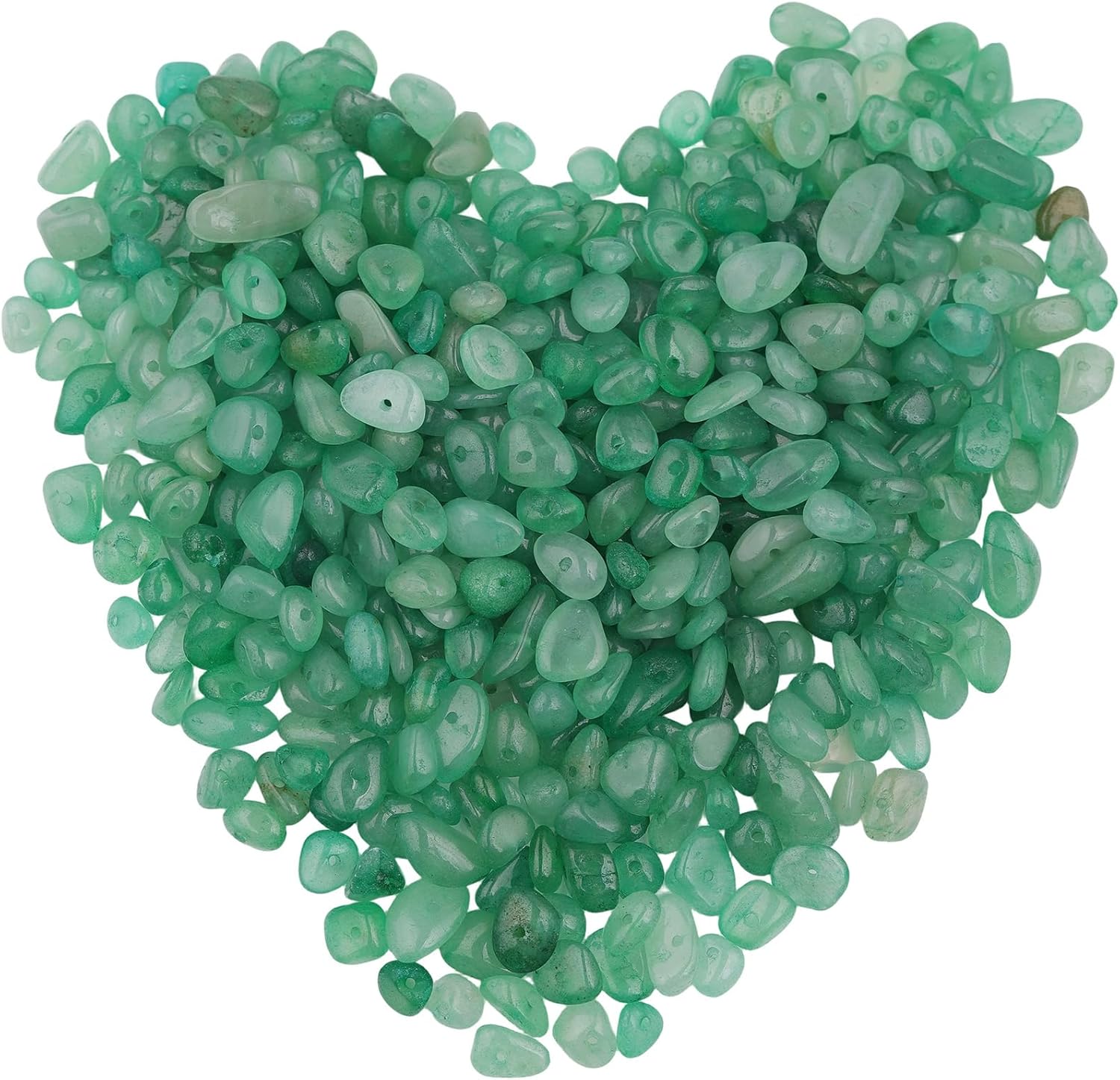 400pcs Natural Chip Stone Beads for Jewelry Making Green Aventurine 5-8mm Irregular Gemstones Healing Crystal Loose Rocks Bead Hole Drilled for Ring Earrings Necklace Bracelet Making DIY Art Crafts