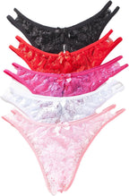 Womens Lace G-String Thongs Panties Underwear Low Rise T-Back Underpants