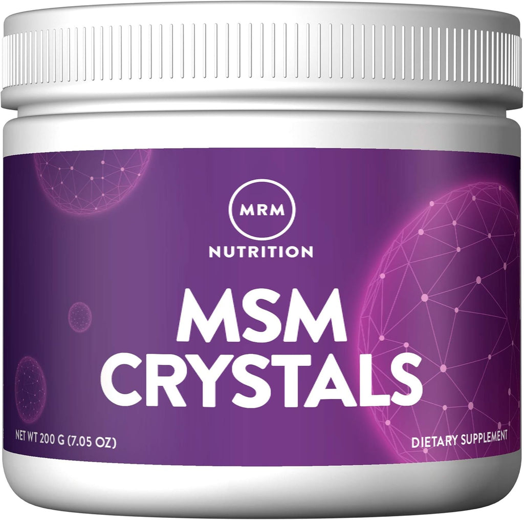 MRM MSM Crystals - For Women & Men - Pure Bioavailable Sulfur Powder Supplement for Hair, Skin & Nail Support, Methylsulfonylmethane Powder, High-Purity Sulfur Source, Vegan & Non GMO - 200 Servings