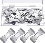 Tondiamo 50 Pieces Elastic Bandage Clips Only Bandages Wrap Clips Metal Aluminum Swathe Fasteners Pins with Plastic Storage Box Replaceable Wrap Fastener Pins for Various Types Elastic Swathe