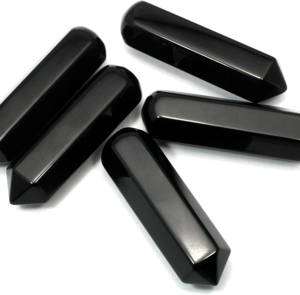 Black Obsidian Crystal Massage Wand ~70mm