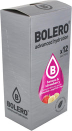 Bolero- Sugar Free Drink Mix Packets Banana & Strawberry Fruit Flavors | Powdered Flavored Water Packets | 36 Small Sachet On The Go Packets