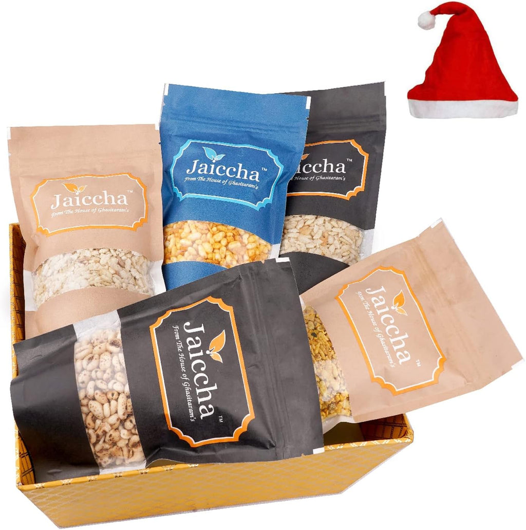 Jaiccha Ghasitaram Christmas Gifts Perfect Basket of Healthy Namkeens