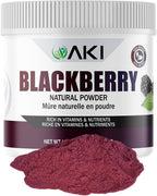 AKI BlackBerry Powder, Ideal in Nutrients, Vitamin C, Sugar-Free, Vegan-Friendly - Ideal for Baking, Flavoring, Smoothie, Yogurt, Popsicles, Sprinkle of Magenta Color (5.29oz/150g)