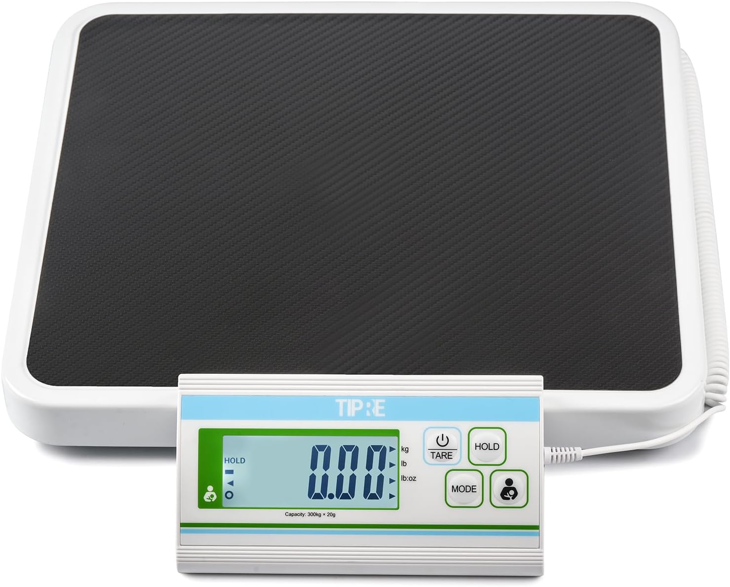 TIPRE Medical Grade Floor Scale Professional Physician Scale 660lb Wrestling Scale for Body Weight Bariatric Scale Heavy Duty Easy to Read Separate Display Screen for Home, Hospital & Physician Use