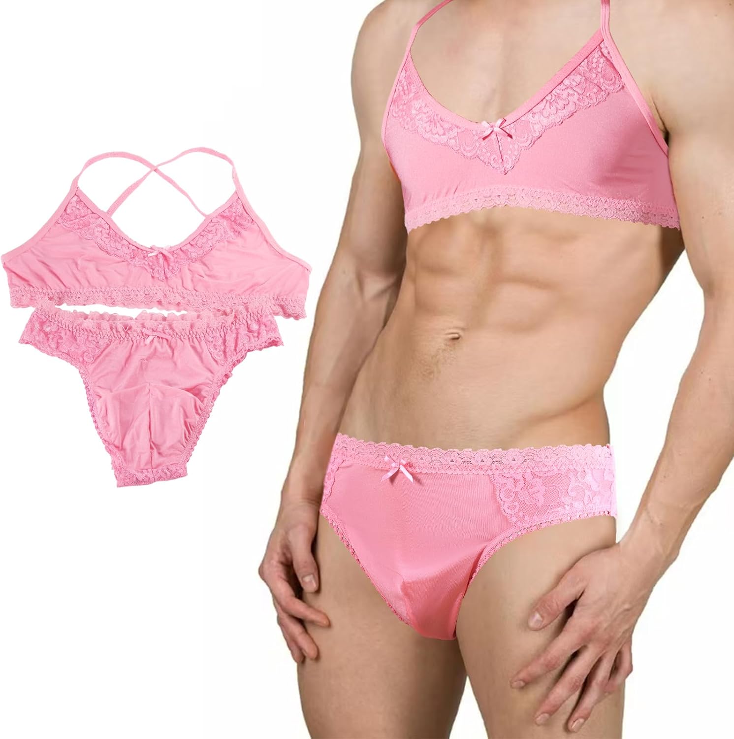 Lingerie Set For Men, Sexy Bra And Underwear G String Exotic Man GayPanty, Sissy Panties Femboy,