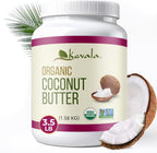 Kevala Organic Coconut Butter - Multifunctional Spread for Cooking and Beauty, Made in USA, Single-Ingredient Product with no Additives, Source of Healthy Fats and Essential Nutrients, 3.5 lb, 56 oz