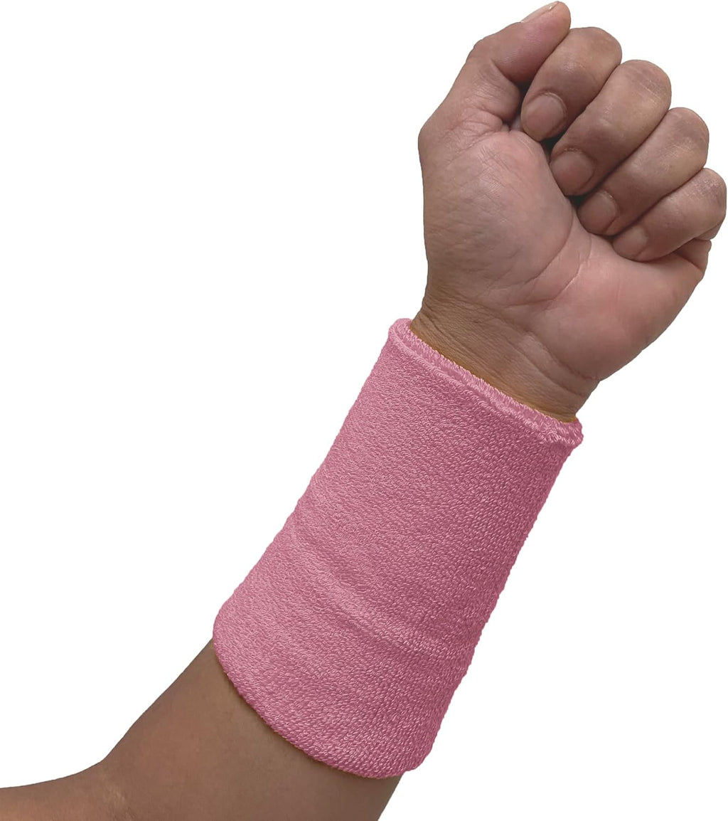 COUVER Absorbent Soft Durable 6 inch Extra Long Thick Sports Wristband Sweatband (1 Piece)
