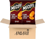 AMBARII McCoy's Flame Grilled Steak Flavour Ridge Cut Potato Crisps Pack of 6 x 2