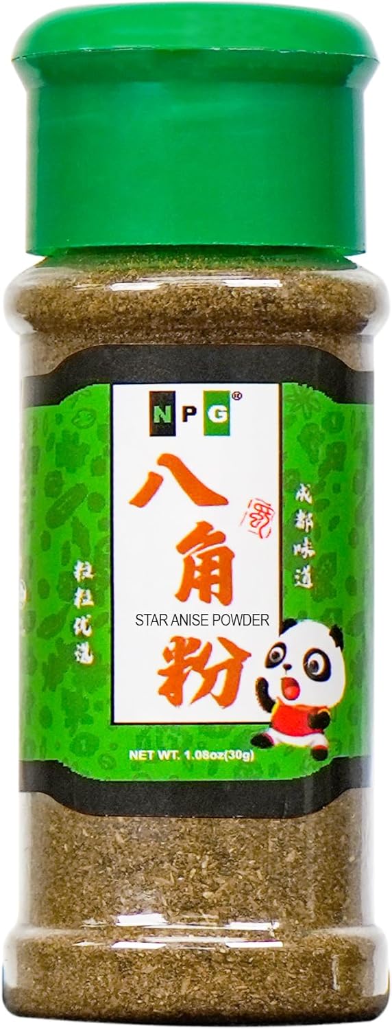 NPG Ground Star Anise Seeds Powder 1.08 Ounce, 100% Natural Chinese Anise Star Pods Powder Sun Dried Spice, Anis Estrella/Badian Khatai/Illicium Verum, Widely Used for Baking, Cooking, and Tea