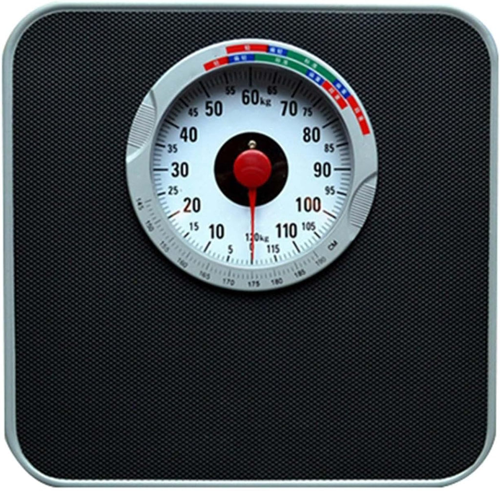 Mechanical Weight Scale, Mechanical Bathroom Scale, Weigh Up to 120Kg, Easy to Read Rotating Dial, No Batteries, All-Steel Body,for Home School Hospital Gym