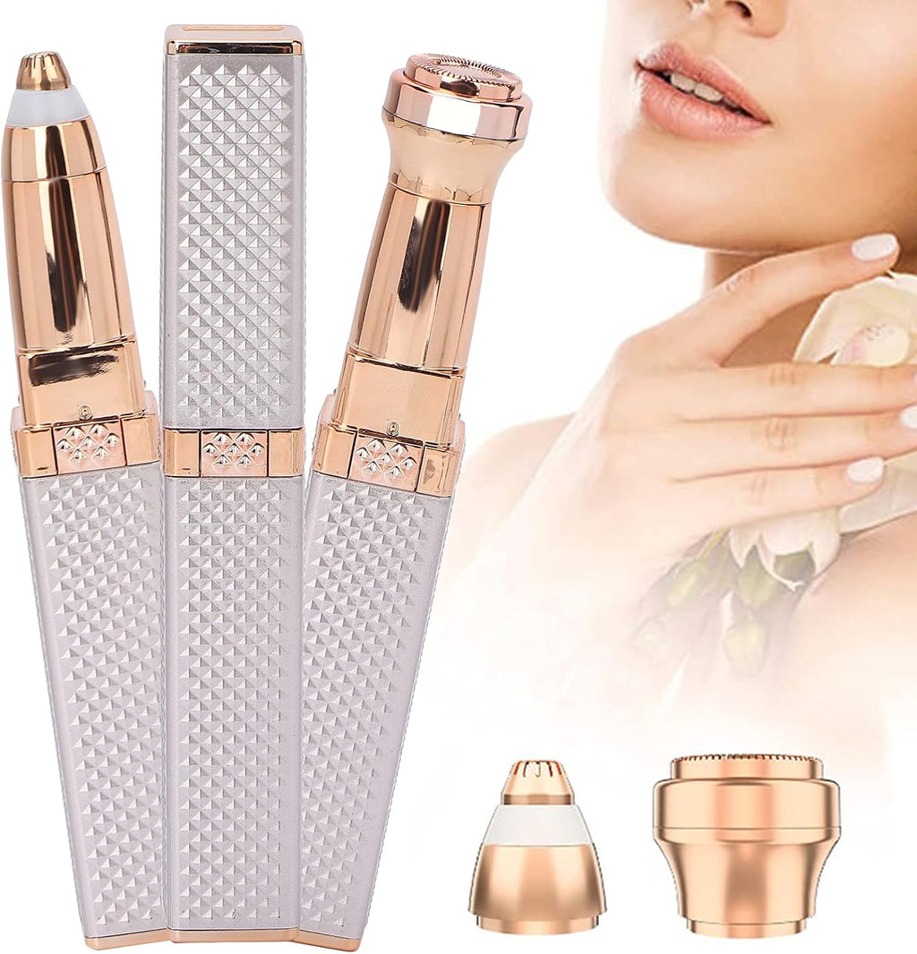 Hair Removal for Women, 2 In1 Eyebrow Epilator Eyebrow Trimmer Body Hair Groomers Electric Hair Remover for Eye Brows Hair Removal Lip Hair Shaver Hair Removal Device