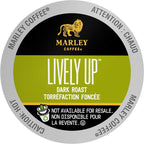 Marley Coffee, Lively Up!, Single Serve RealCup Organic Espresso Roast, for Keurig K-Cup Brewers, 96 Count