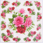 Flower Paper Napkins,Luncheon Party Napkins Serviettes 40 Count 2-Ply, 13 x 13 Inch