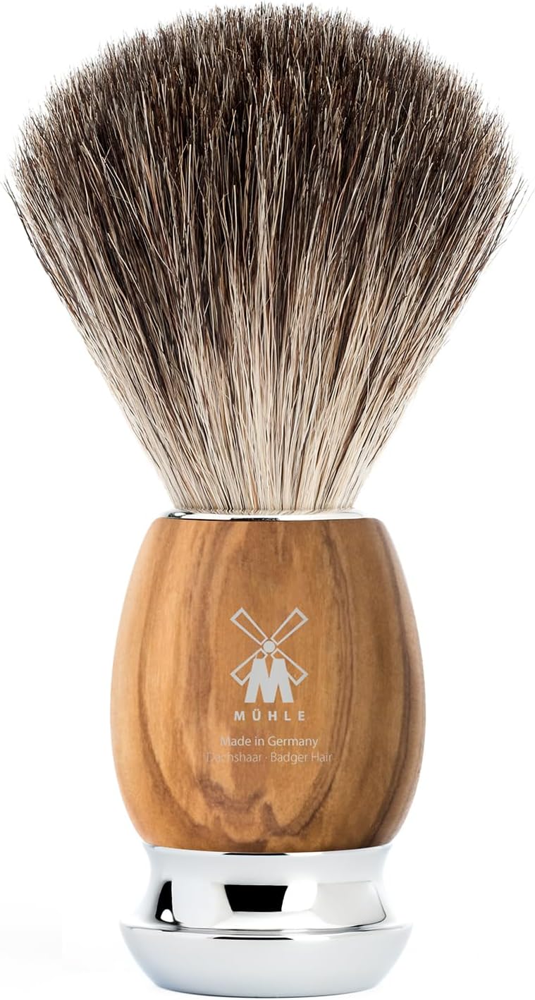 MÜHLE Pure Badger Shaving Brush (Olive Wood)