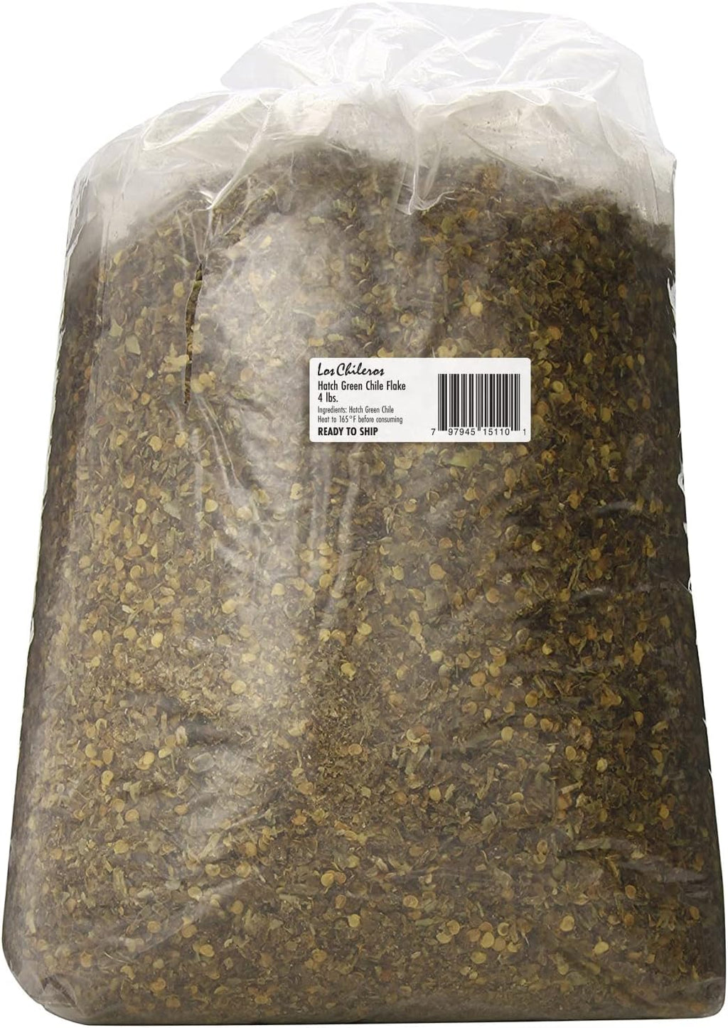 Los Chileros Hatch Green Chile Flake, Bulk bag, 4lb (Pack of 1)