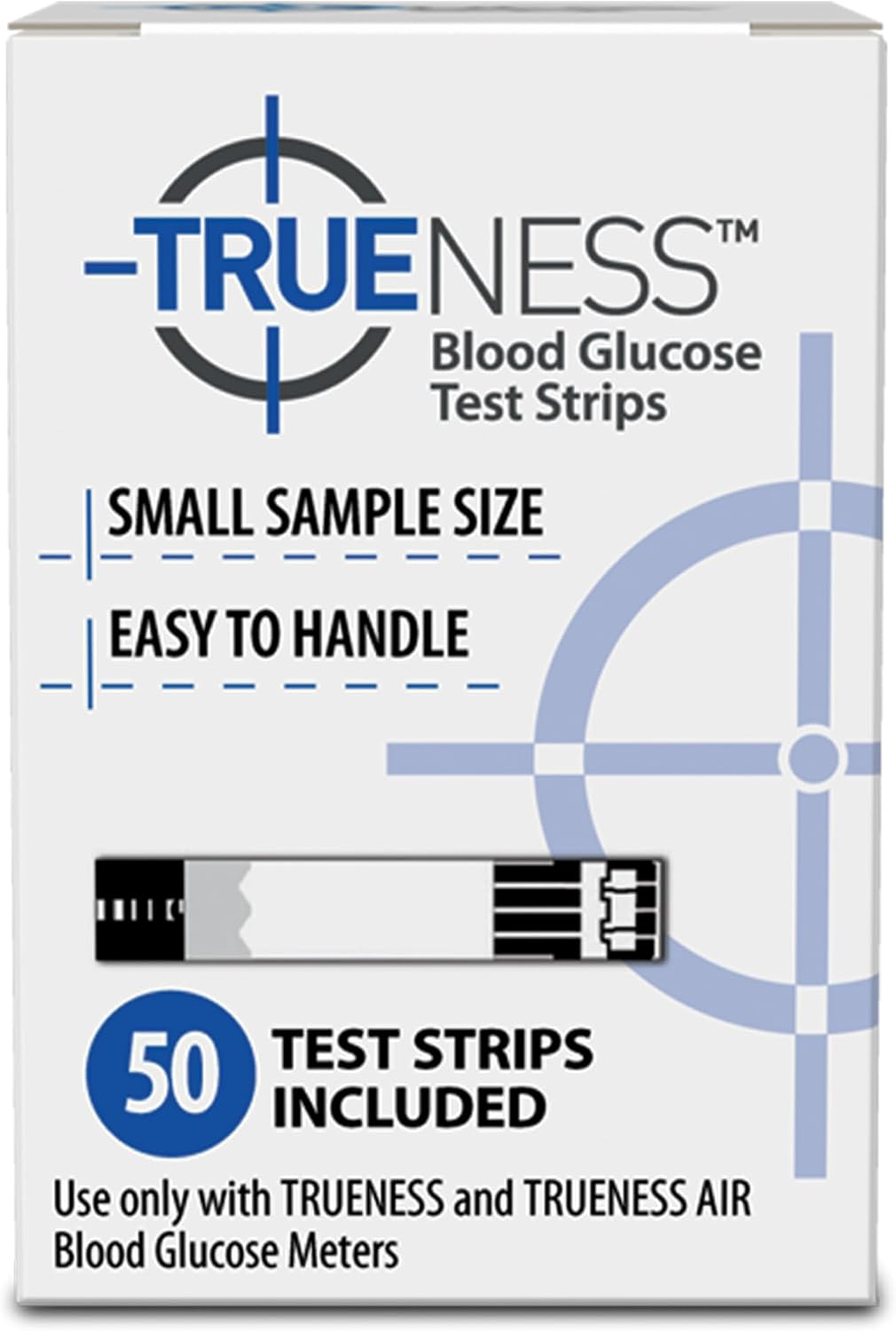 TRUENESS Blood Glucose Test Strips, TRUENESS Family of Self Monitoring Blood Glucose Meters, 50 Count