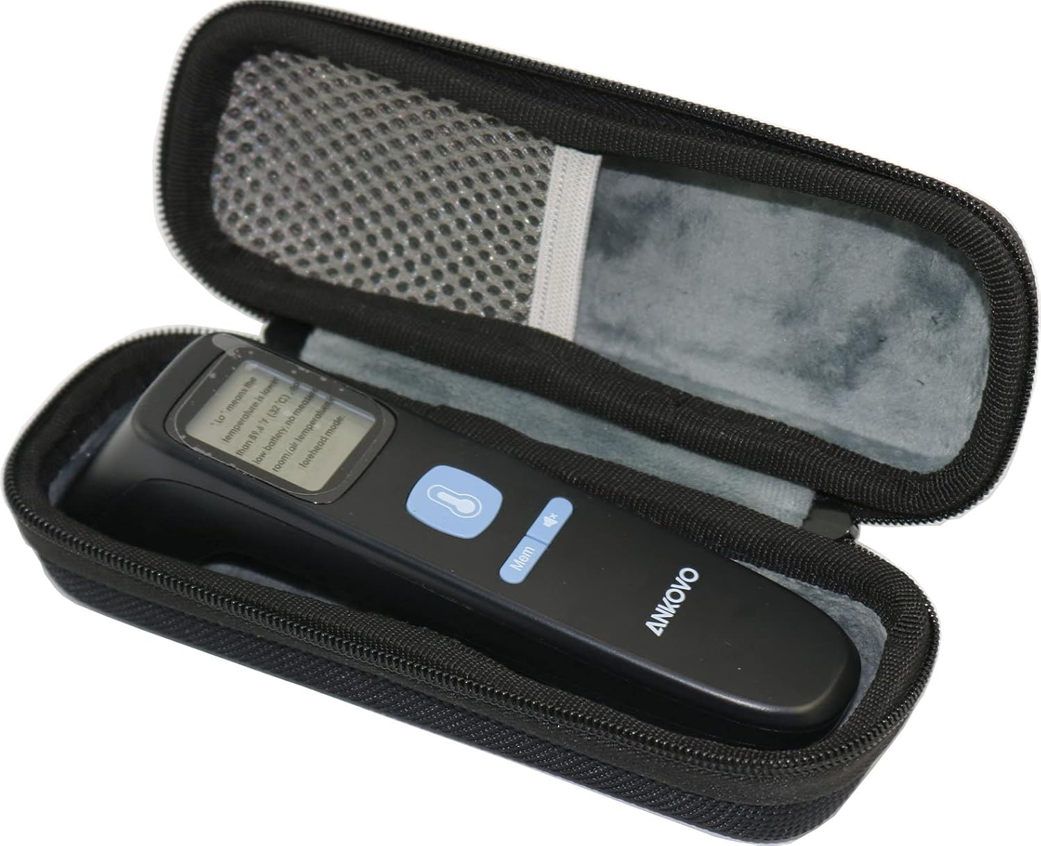 Thermometer Case by Suw - Fits for Ankovo AT-200 Ear Thermometer EVA Hard Case Travel Protective Carrying Storage Bag