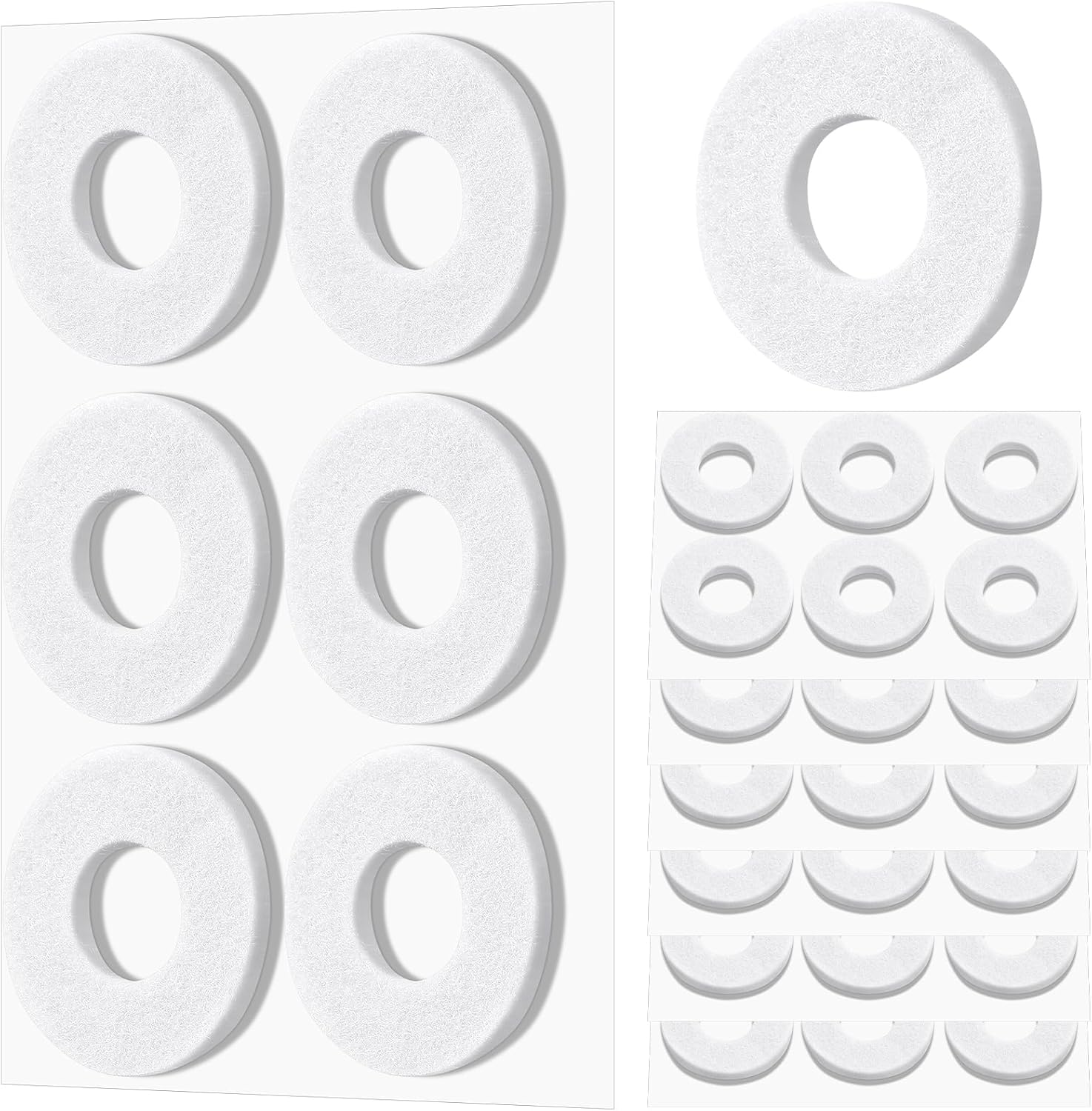 Nuanchu 36 Pcs Callus Cushions Callus Pads for Bottom of Foot Round Corn Cushions Pads for Feet Soft Adhesive Felt Corn for Ball and Side of Foot, Pain Relief from Shoe