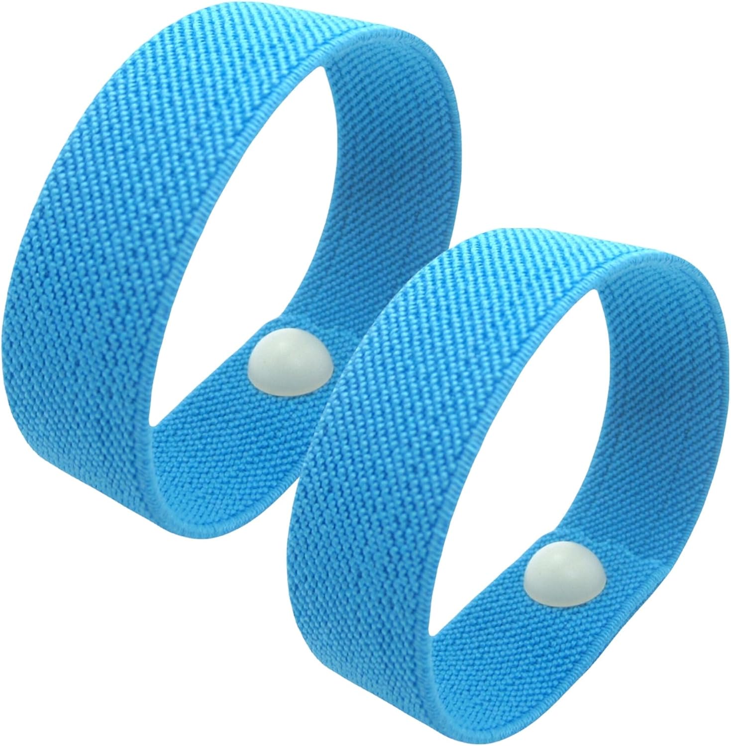 Waterproof Motion Sickness Wristbands for Kids, Teens & Adults – Stretch, Slide-On Nausea Relief Bands for Car, Sea, & Altitude Sickness - Stress and Balance Support - Set of 2 (Sky, Small 6)