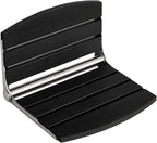 17.5" Wall Mounted Shower Seat, Fold Down Shower Seat Wall Mounted, HDPS Foldable Shower Seat, Folding Shower Seat Attached to Wall, for Inside Shower, Home Care(Black)