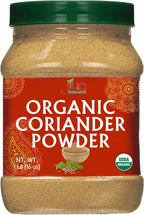 Jiva Organic Coriander Powder 1 Pound Large Jar (16oz) - Pure, Non-GMO, Lab Tested, 100% Raw Ground Coriander from India