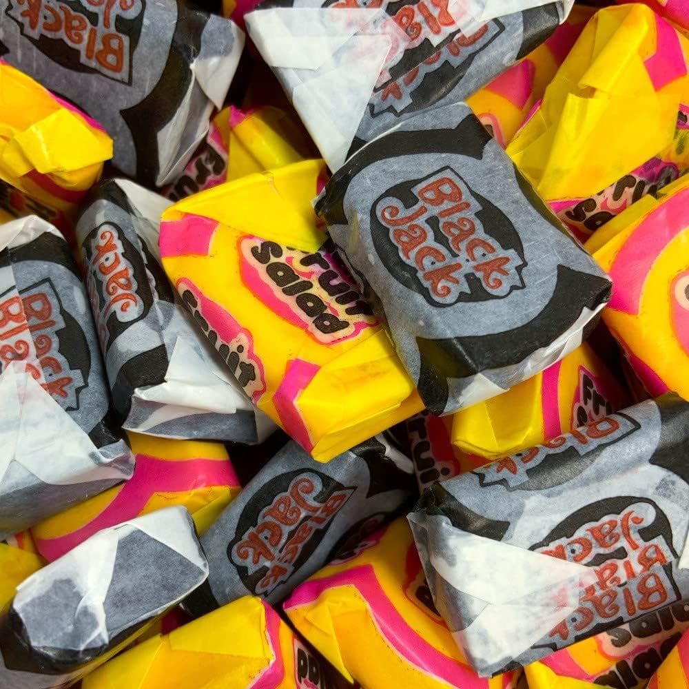 Fruit Salad and Black Jacks Chews 250 gram bag (1/4 kilo) by Barratt