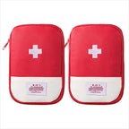 2 Packs Travel First Aid Bag,Empty Mini First Aid Pouch,Emergency Medicine Storage Organizer Bag Health and Household Supplies