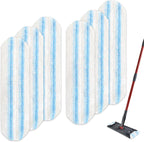 6PCS Replacement Mop Pads for O-Cedar H2prO Flat Mop System, ,Microfiber Mop Pad Easy Clean For All Hard Floors,Reusable & Machine Washable