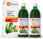 KRISHNA'S HERBAL & AYURVEDA Papaya Leaf Juice - Fresh Papaya Leaves Helps to Boost platelets Count 500 ml (Pack of 2)