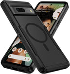 for Google Pixel 8 Case,[Compatible with Magsafe] [Military Grade Drop Tested] Shockproof Magnetic Tough Rugged Protective Phone Case -6.2 inch (Black)