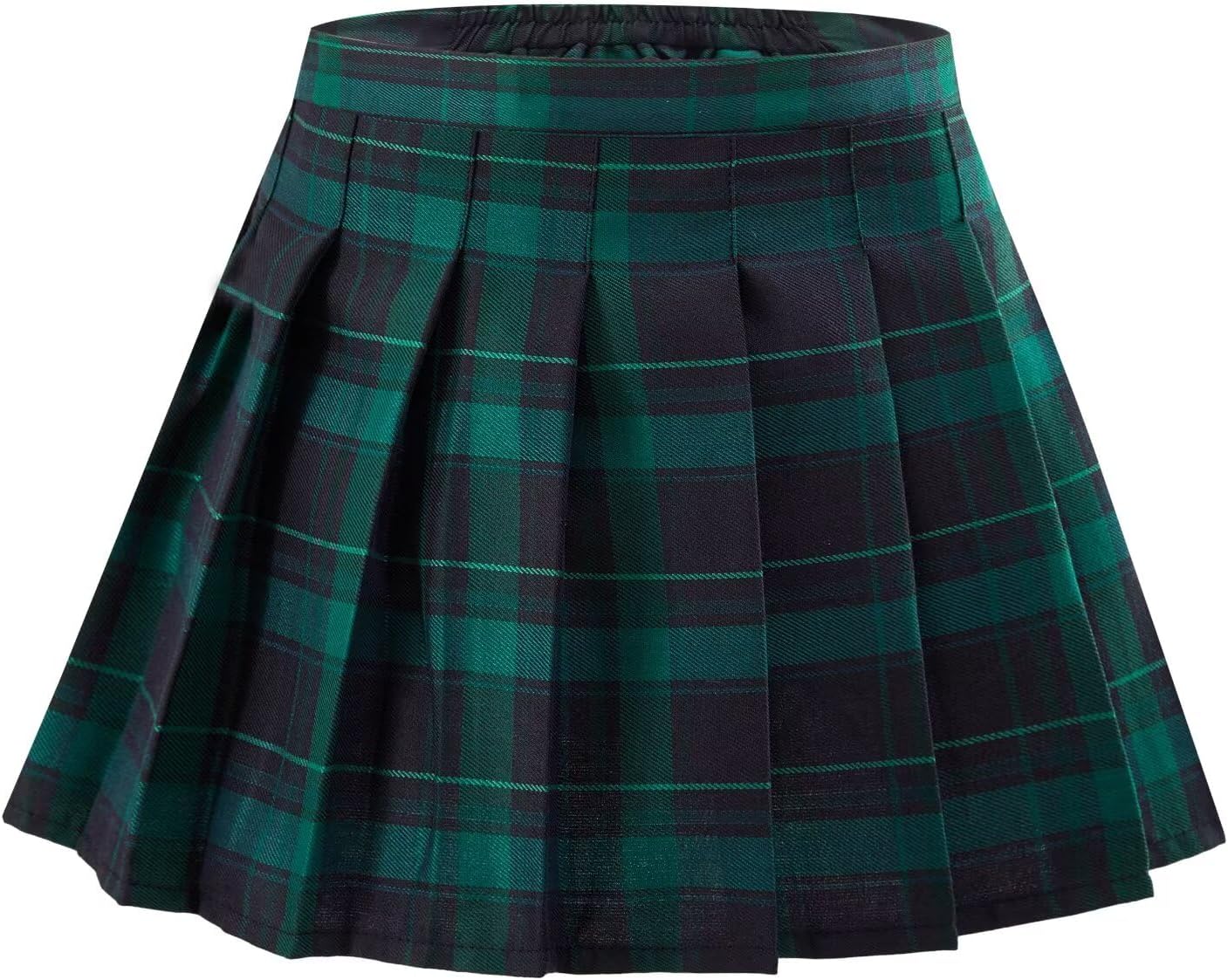 Womens Girls Pleated Skirt School Uniform Skorts High-Waisted A-line Skirt with Built-in Shorts Athletic Casual Skorts