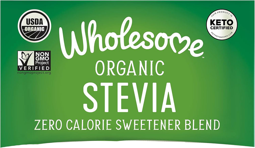 Wholesome Sweeteners Organic Stevia, 1000 Count Packets, Zero Calorie Sweetener Blend, Keto Friendly, Non GMO, Gluten Free & Vegan