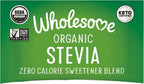 Wholesome Sweeteners Organic Stevia, 1000 Count Packets, Zero Calorie Sweetener Blend, Keto Friendly, Non GMO, Gluten Free & Vegan