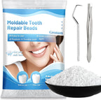 10.9oz Tooth Repair Beads - Teeth Replacement Kit for Temporary Restoration of Missing and Broken Teeth, DIY Heat Fit Beads for Denture Repair and Oral Care